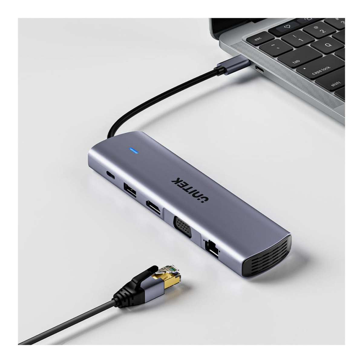 Unitek uHUB U11+ 11-in-1 USB-C Hub with Dual Display D1113BGY01