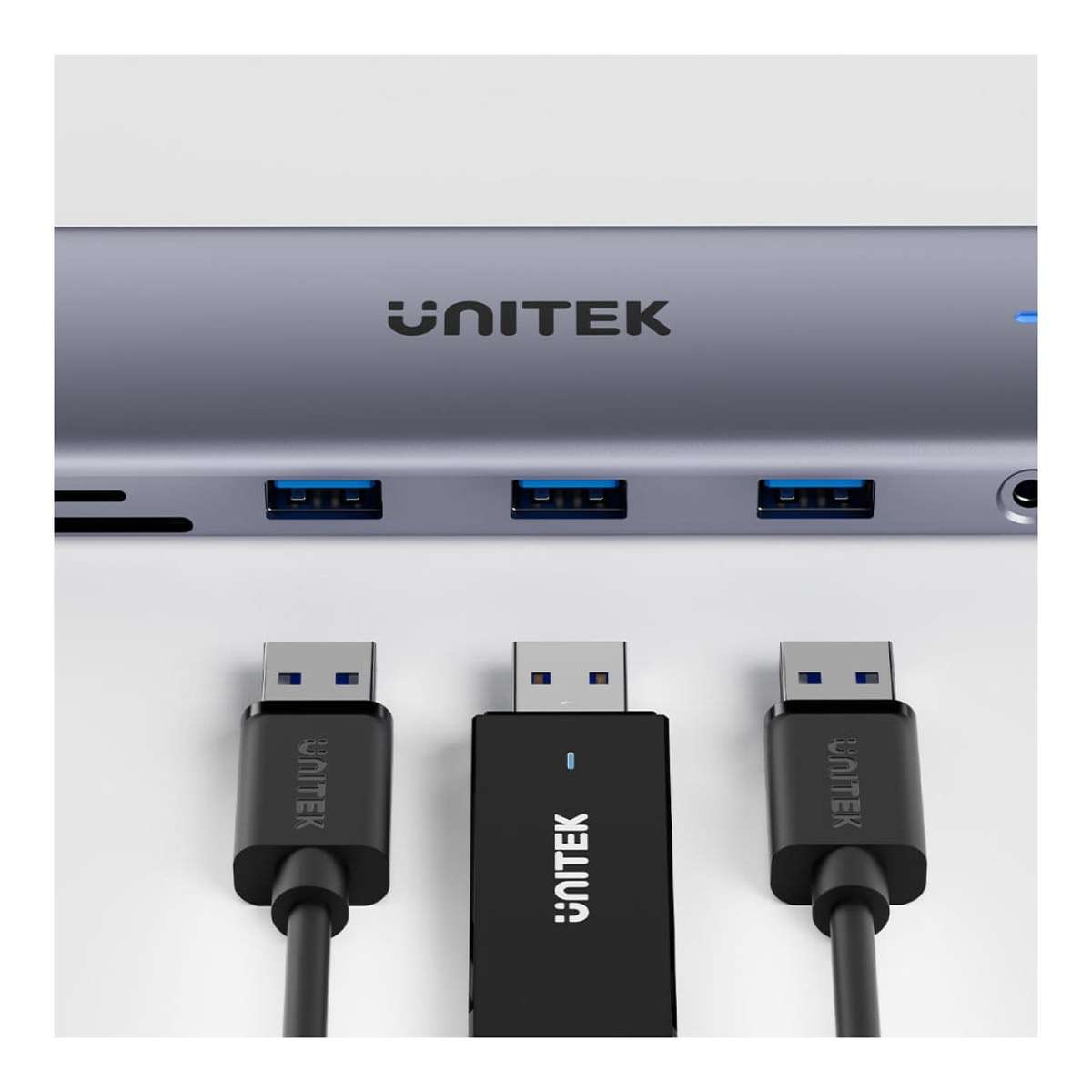 Unitek uHUB U11+ 11-in-1 USB-C Hub with Dual Display D1113BGY01