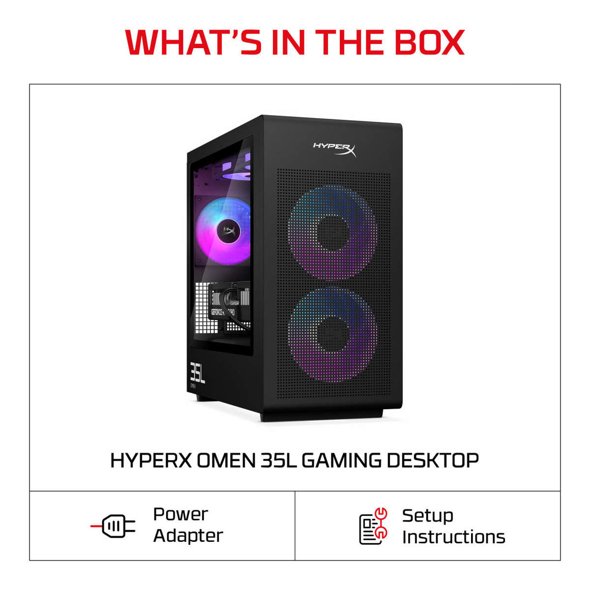 HyperX OMEN GT18-0009ni 35L Gaming Desktop PC - Intel Core Ultra 7 270K Plus 1TB SSD 32GB RAM RTX...