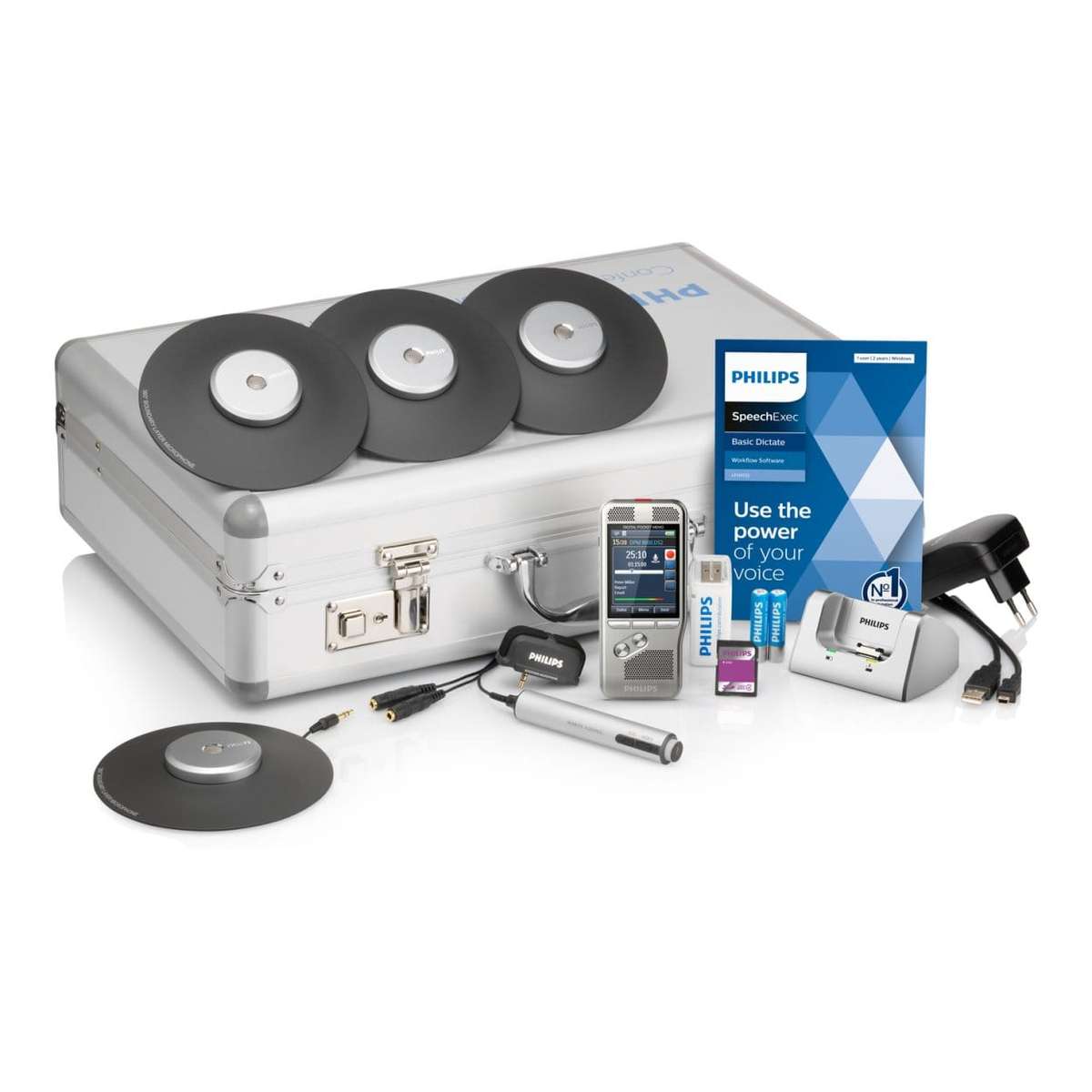 Philips DPM8900 PocketMemo Meeting Recorder Kit Silver