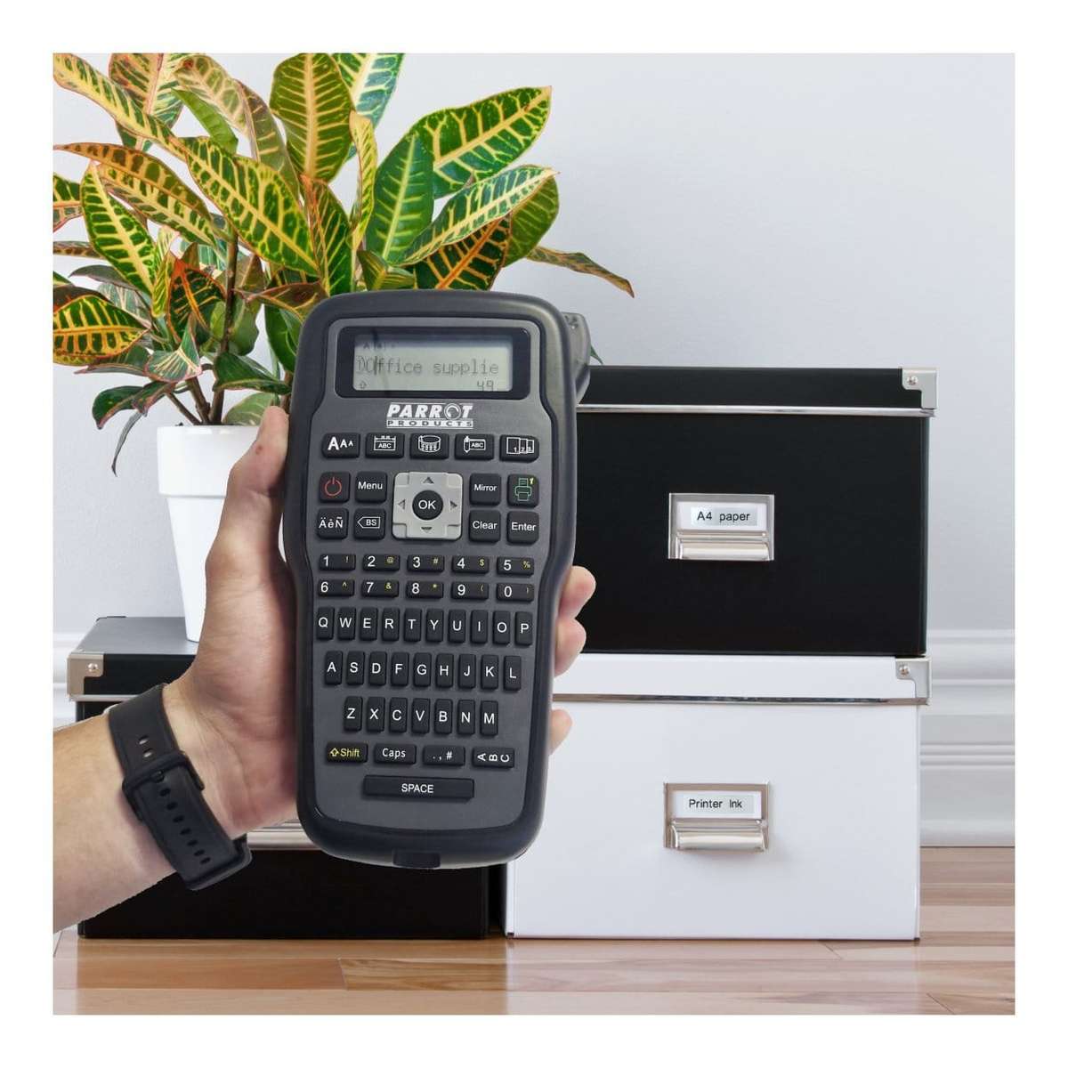 Parrot E1000Pro Portable Label Printer Black