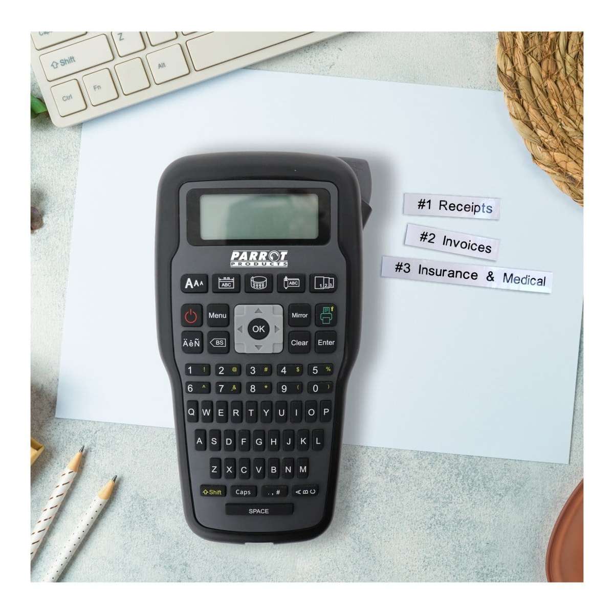 Parrot E1000Pro Portable Label Printer Black