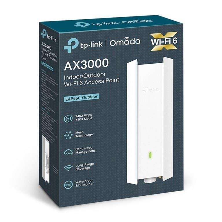 TP-Link Omada EAP650-Outdoor AX3000 Dual-band Wi-Fi 6 Outdoor Access Point