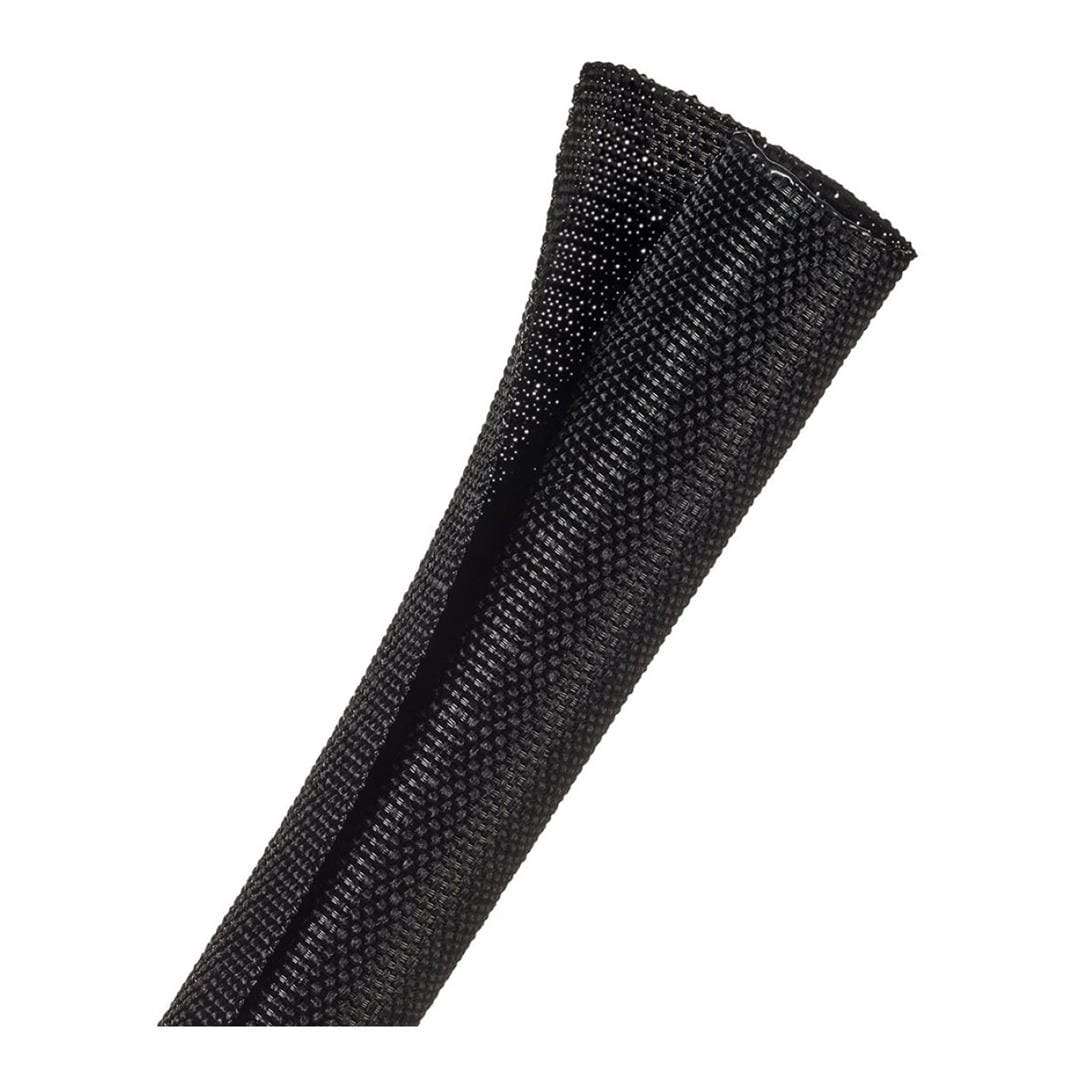 Techflex F6 Woven Wrap 50.8mm x 1m with Superior Elastic Flexibility Black F6W2.00BK