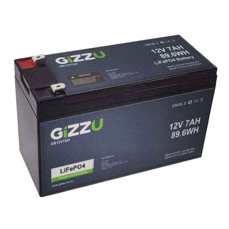 Gizzu 12V 7Ah LifePO4 Battery GB12V7AH