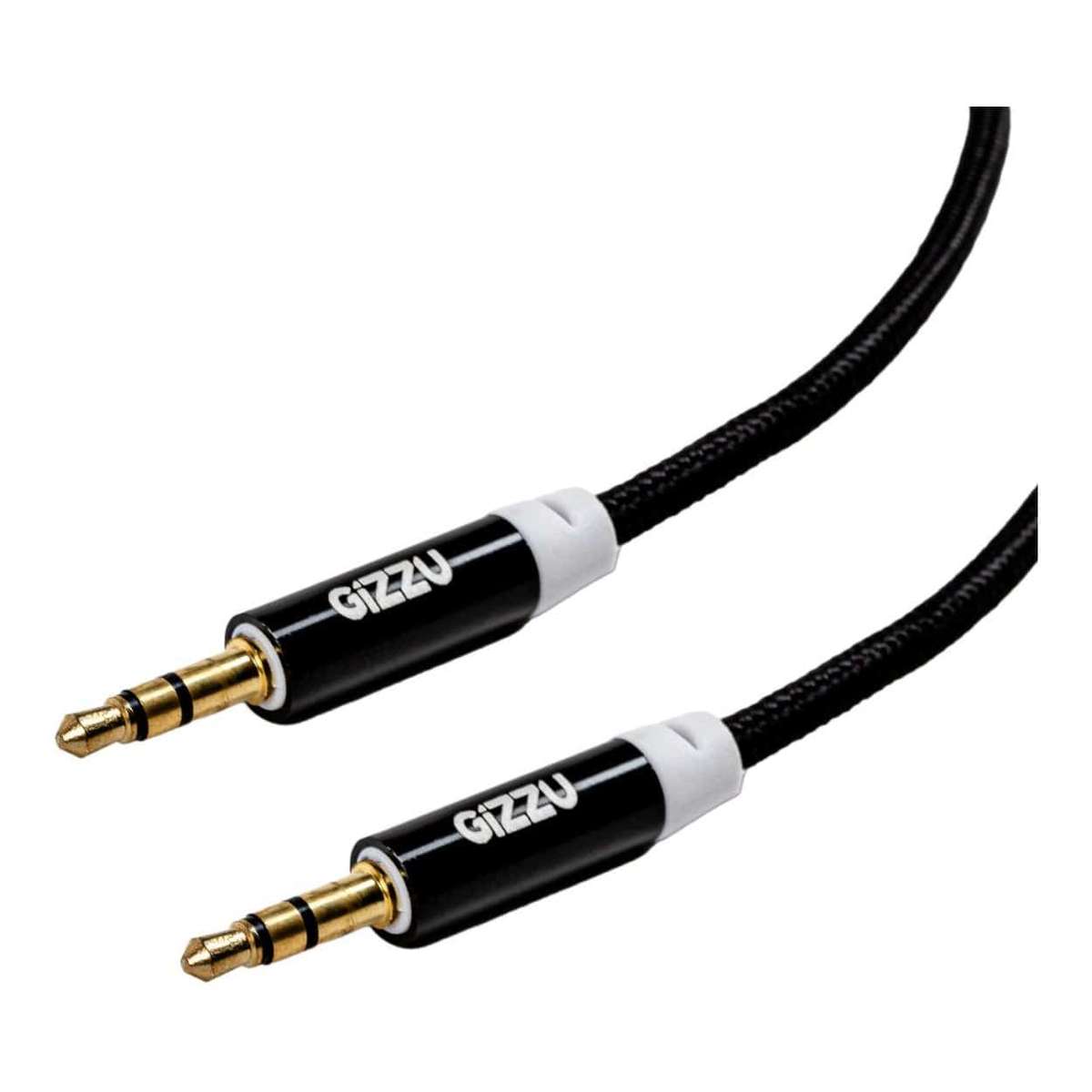 Gizzu 3.5mm Aux Male to Male Cable 2m Black GCP35MM3