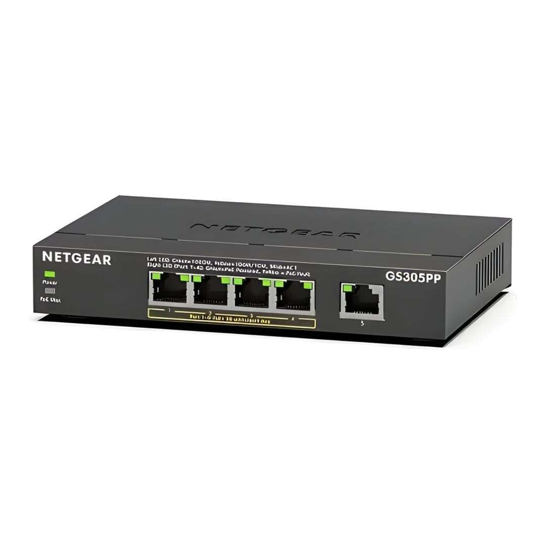 Netgear GS305PP Unmanaged Switch Gigabit Ethernet PoE Black GS305PP-300EUS
