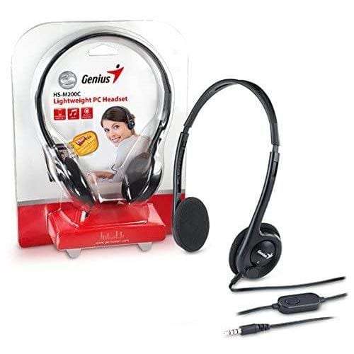 Genius M200C Single Jack Headset with Mic Black HS-M200C
