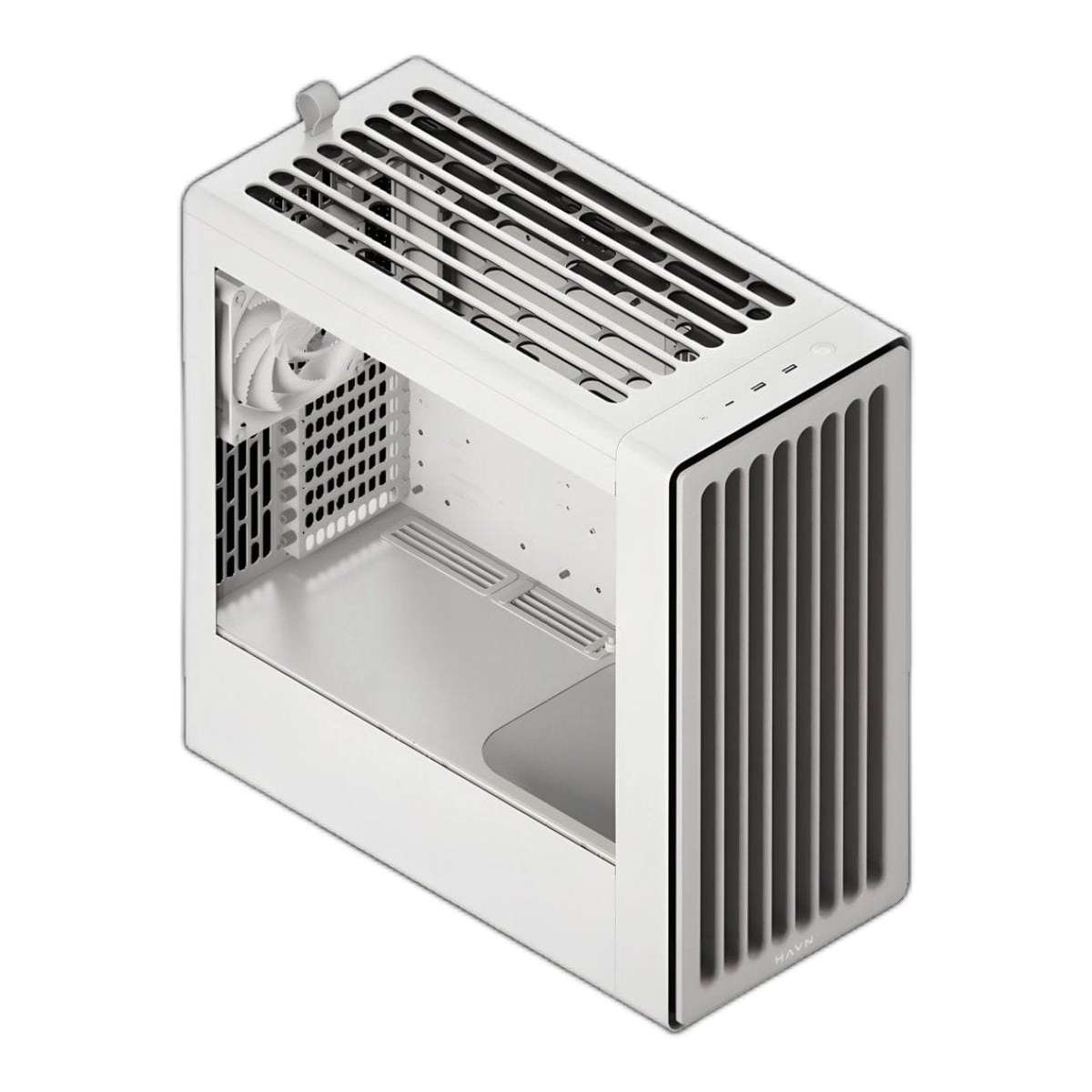 HAVN BF 360 Tempered Glass E-ATX Mid Tower Gaming PC Case White