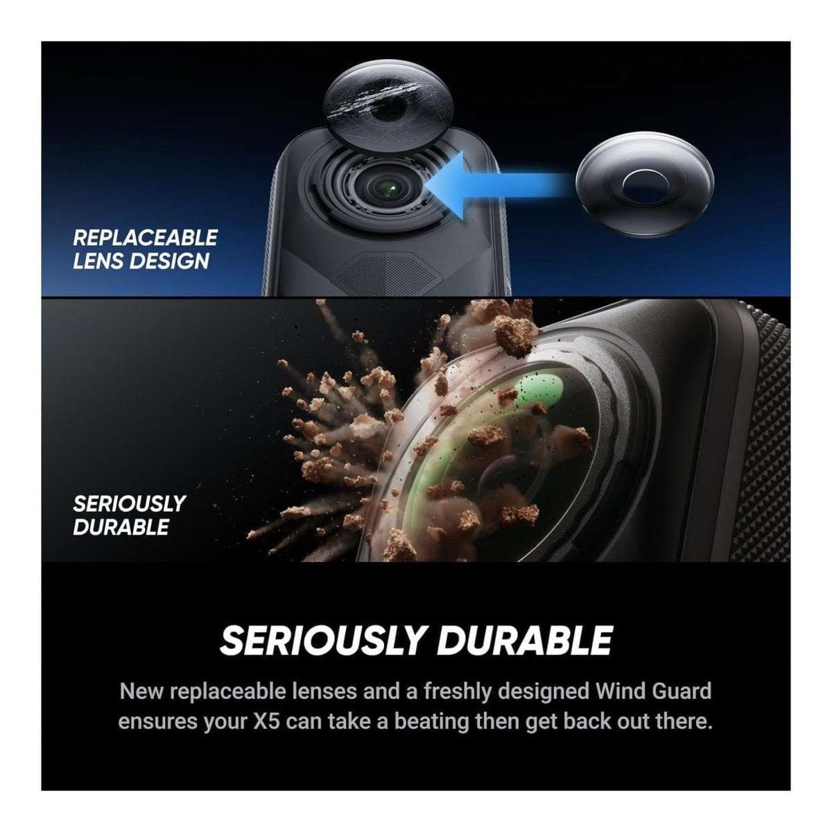 Insta360 X5 8K 6mm 360 Degree Action Camera Black with Essential Bundle IN-CINSAAHA-EB