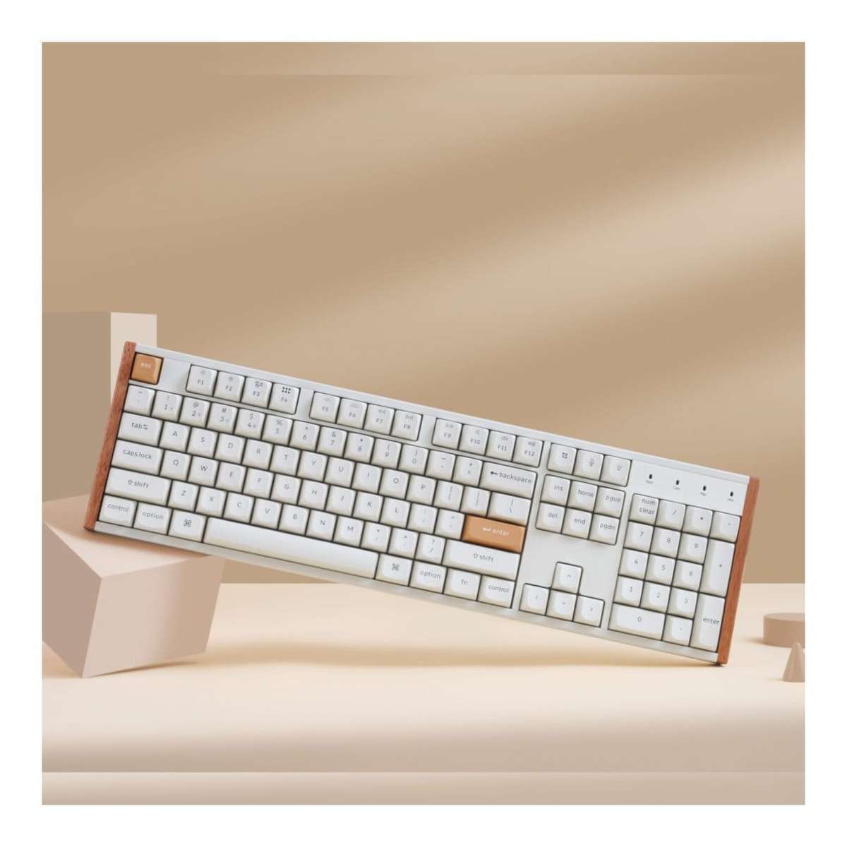 KeyChron K10 HE Wireless Magnetic Switch Custom Keyboard - White Wood K10H-Q1