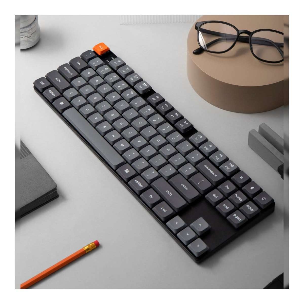 Keychron K1 Max QMK/VIA Wireless Custom Mechanical Keyboard Red Switches K1M-H1