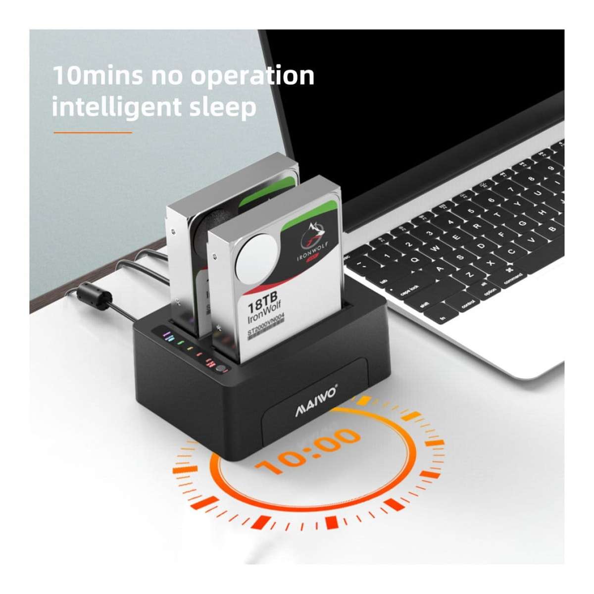 Maiwo K3082C 2-Bay Sata USB-C 3.0 HDD Cloner