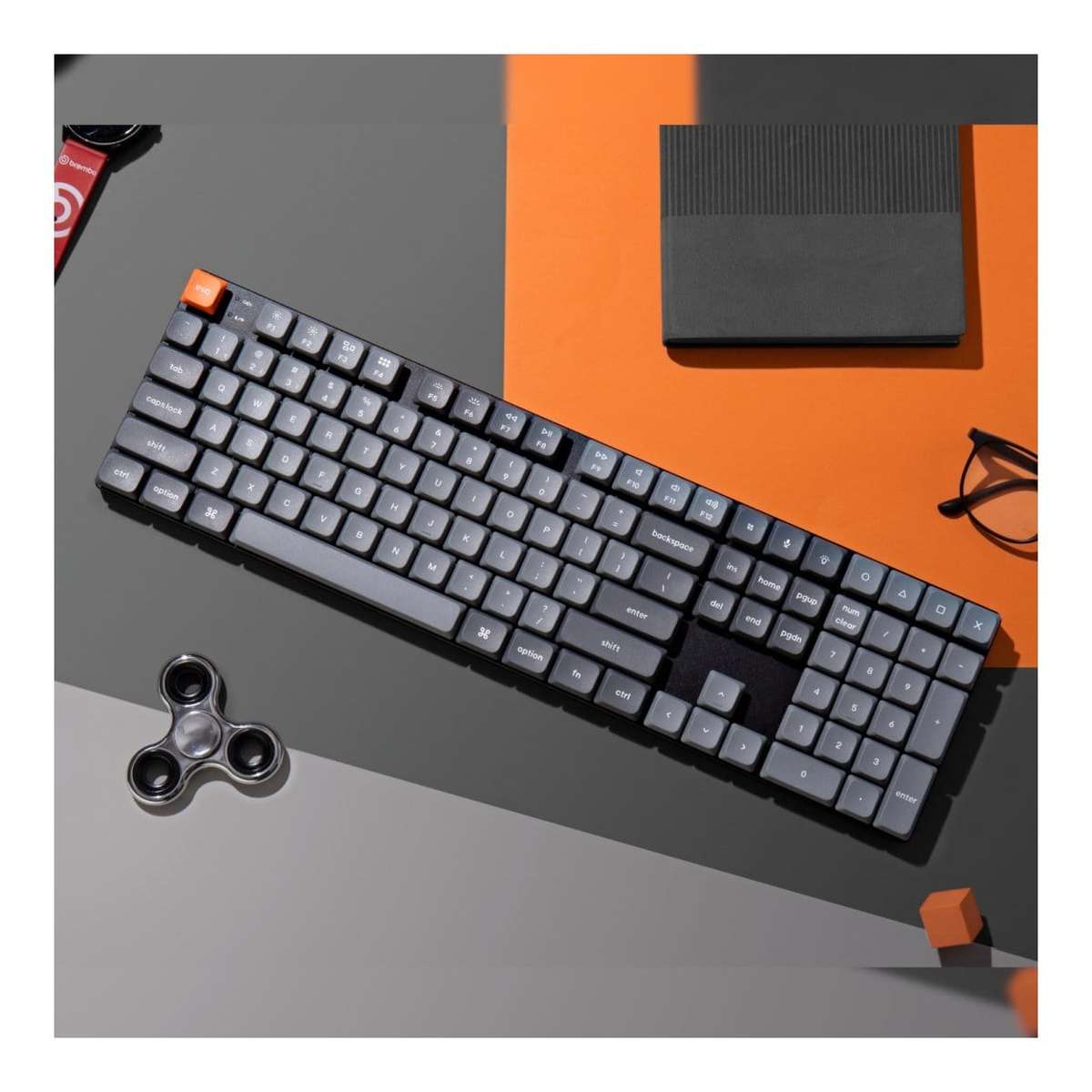 Keychron K5 Max QMK/VIA Full-sized Wireless Custom Mechanical Keyboard Brown Switches K5M-H3