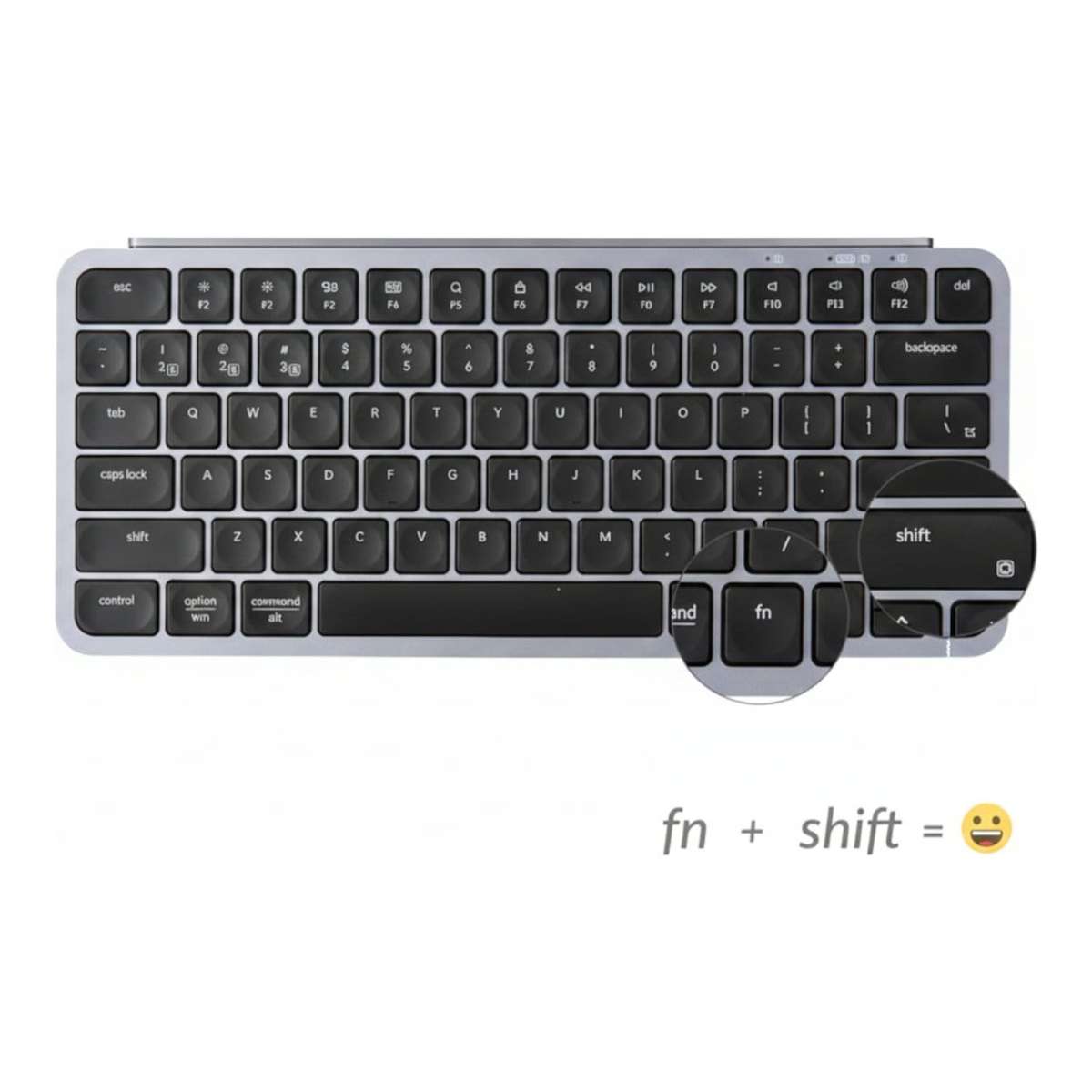 Keychron B1 Pro and BM24 75 Layout Wireless Keyboard and Mouse Combo - Space Grey KCBD3