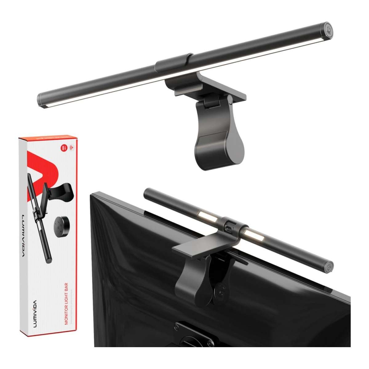 LinkQnet Bracket Monitor Light Bar with Wireless Remote Black LDL16-6LV