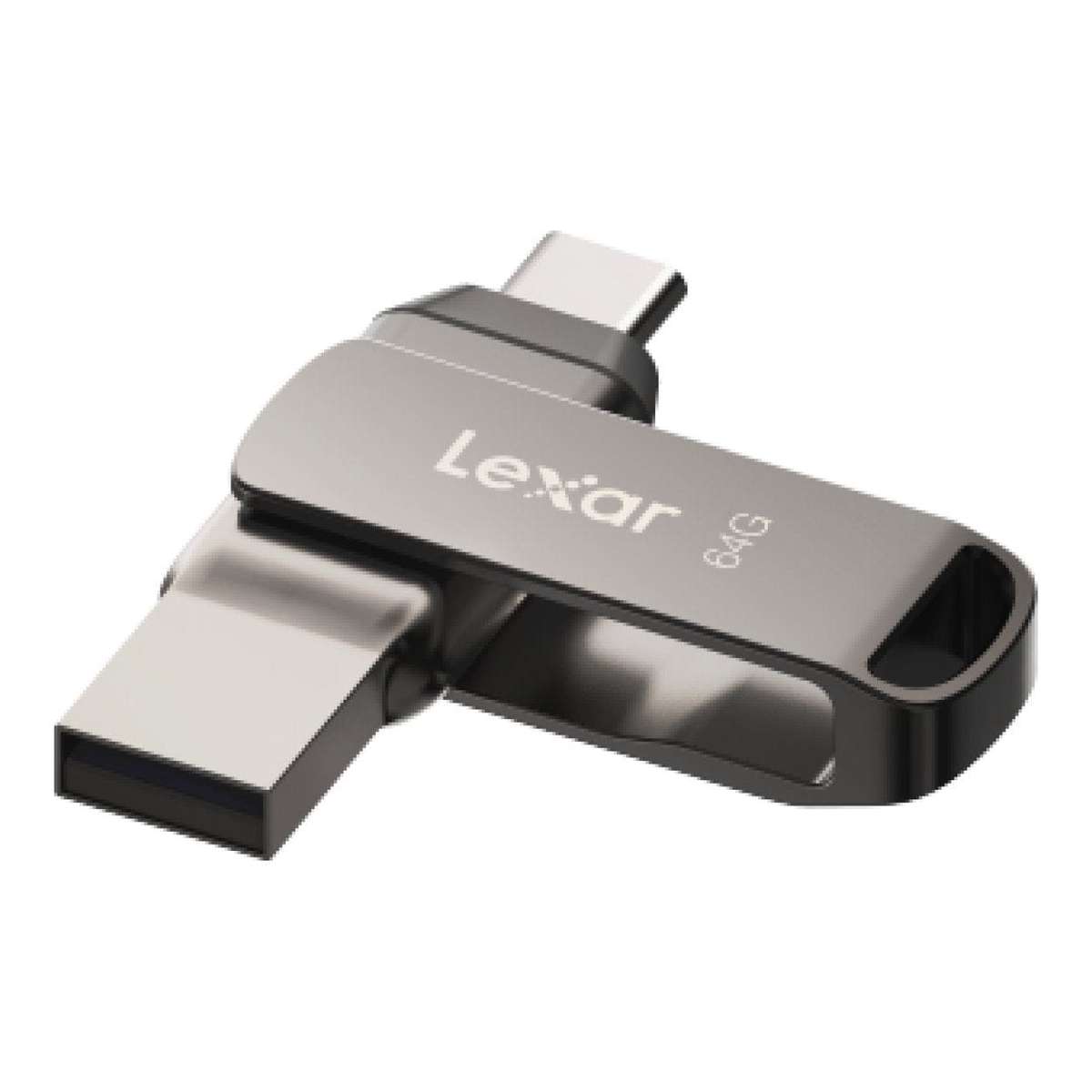 Lexar JumpDrive Dual Drive D400 64GB Type-C Flash Drive Grey LJDD400064G-BNQNG