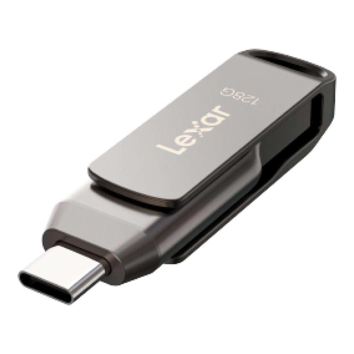 Lexar JumpDrive Dual Drive D400 128GB Type-C Flash Drive Grey LJDD400128G-BNQNG