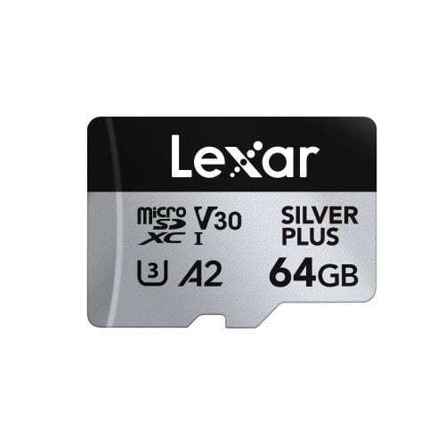 Lexar Professional SILVER PLUS 64GB MicroSDXC Memory Card LMSSIPL064G-BNANG