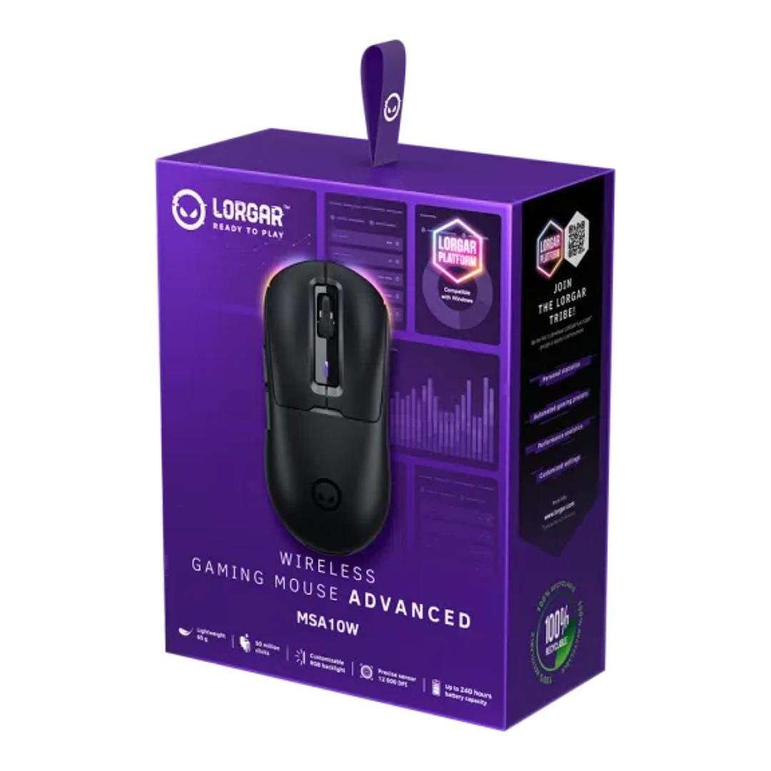Lorgar MSA10W Advanced Wireless Gaming Mouse Black LRG-MSA10W-BK