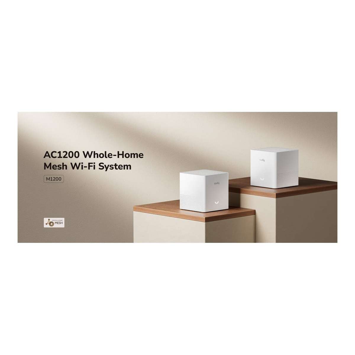 Cudy M1200 V2 AC1200 Whole-home Mesh Wi-Fi System 3-pack M1200(3-pack) V2