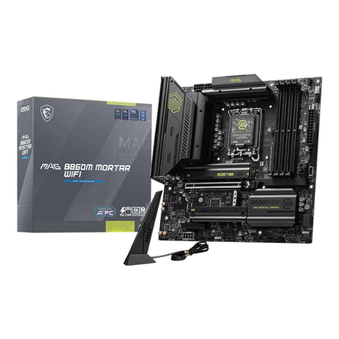 MSI MAG B860M MORTAR Wi-Fi Intel LGA 1851 AI-Ready mATX Motherboard