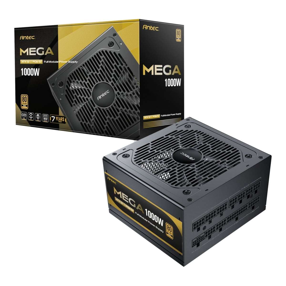 Antec MEGA 1000W 80 PLUS Gold ATX3.1 PCIE5.1 Fully Modular Power Supply MEGA1000