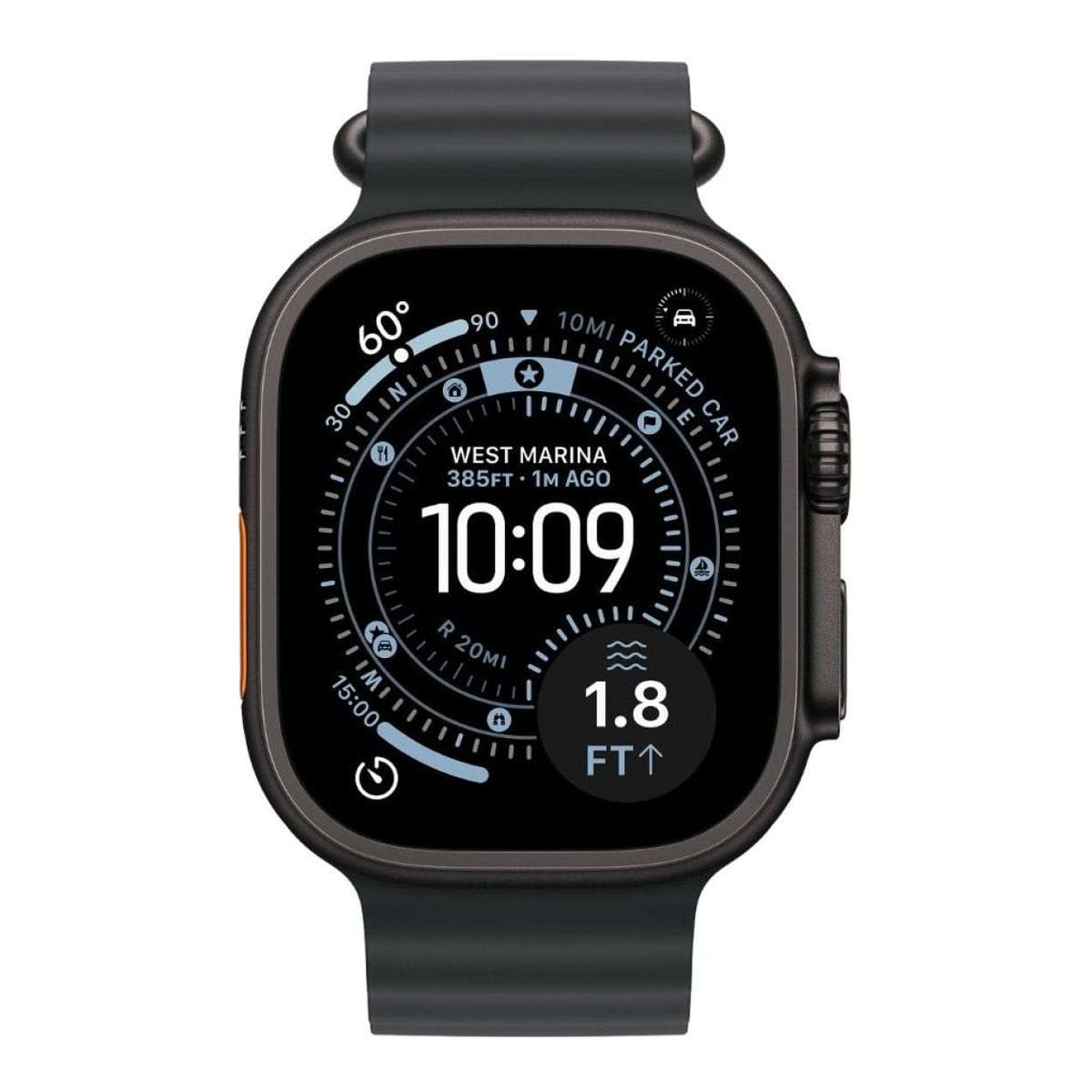 Apple Watch Ultra 3 GPS + Cellular 49mm Black Titanium Case with Black Ocean Band MF0J4AF/A