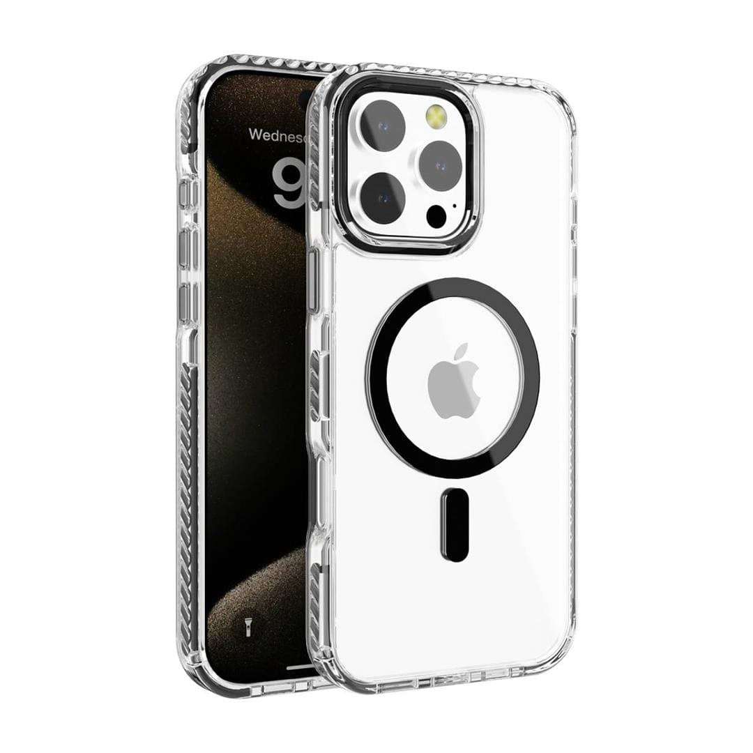 Tuff-Luv Tough Acrylic 2-Tone Magnetic MagSafe Case for Apple iPhone 16 Pro Max Black MF3701