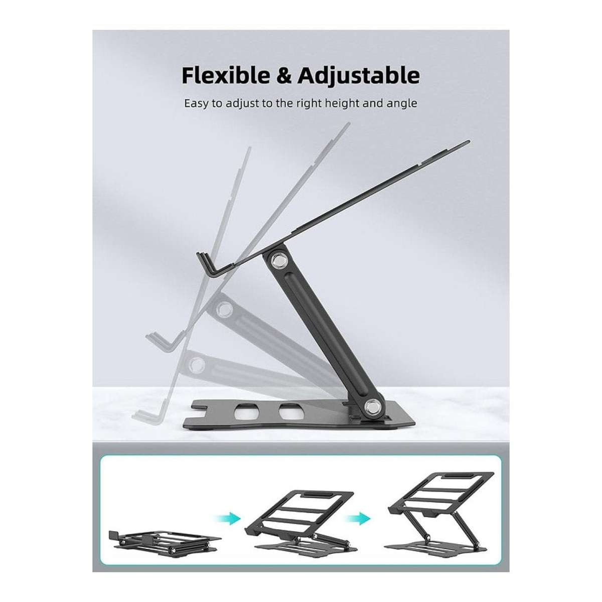 Tuff-Luv MF4177 13-17-inch Ergonomic Notebook Riser and Cooling Stand Black