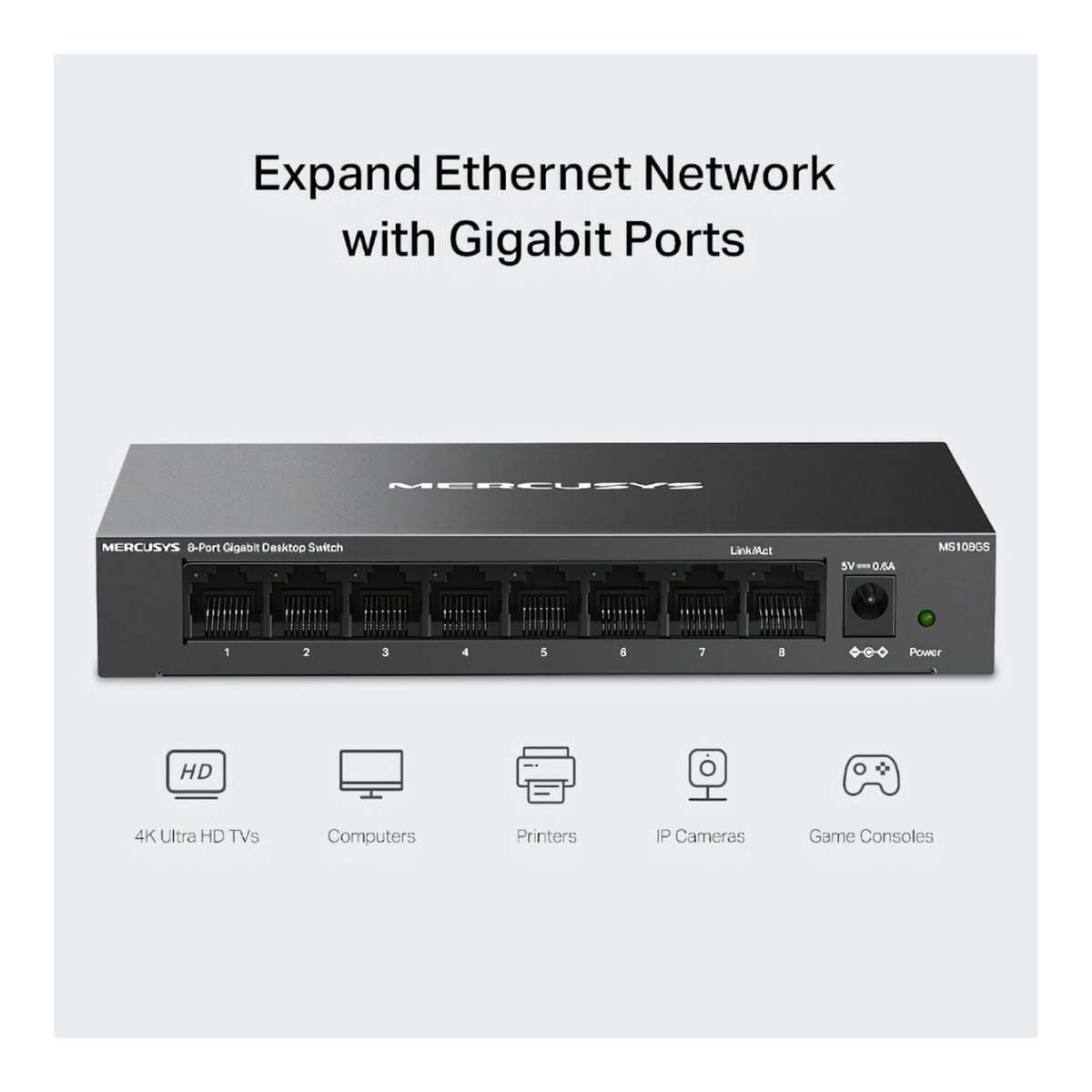 Mercusys MS108GS 8-port Gigabit Desktop Switch