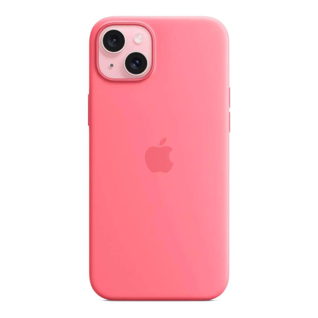 Apple iPhone 15 Pink Silicone Case with MagSafe Support