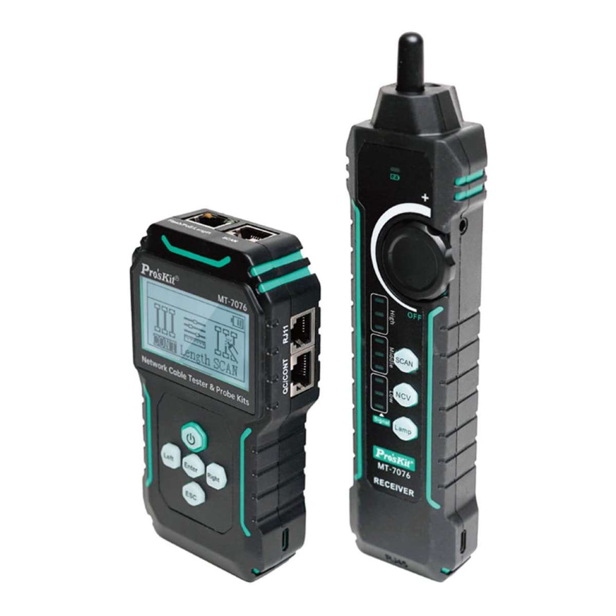 Pro'sKit MT-7076 LCD PoE Network Cable Tester and Probe Kit