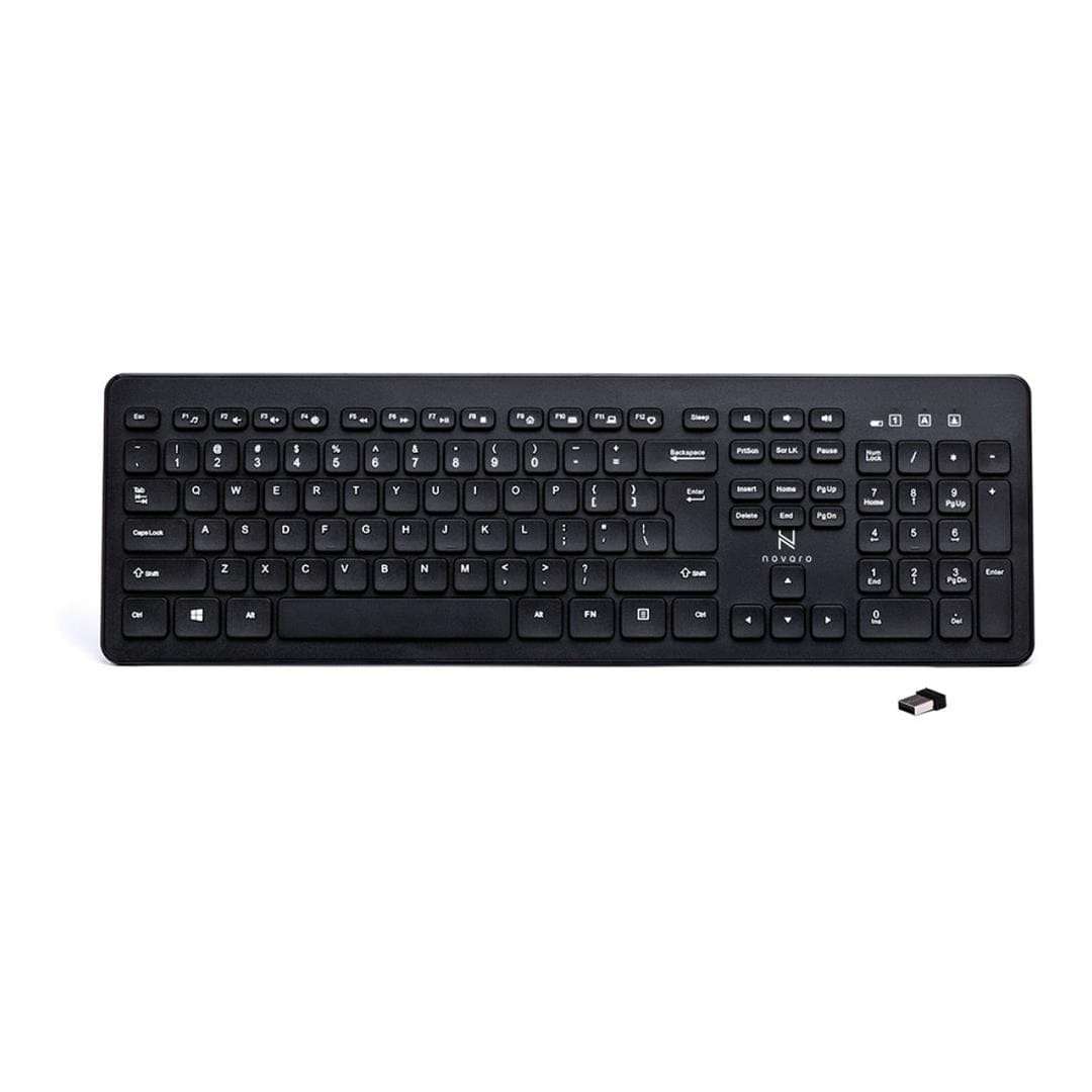 Novaro Rechargeable Wireless Keyboard Black NOVKBM002FOLD