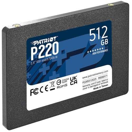 Patriot Memory P220 2.5-inch 512GB Serial ATA III Internal SSD P220S512G25