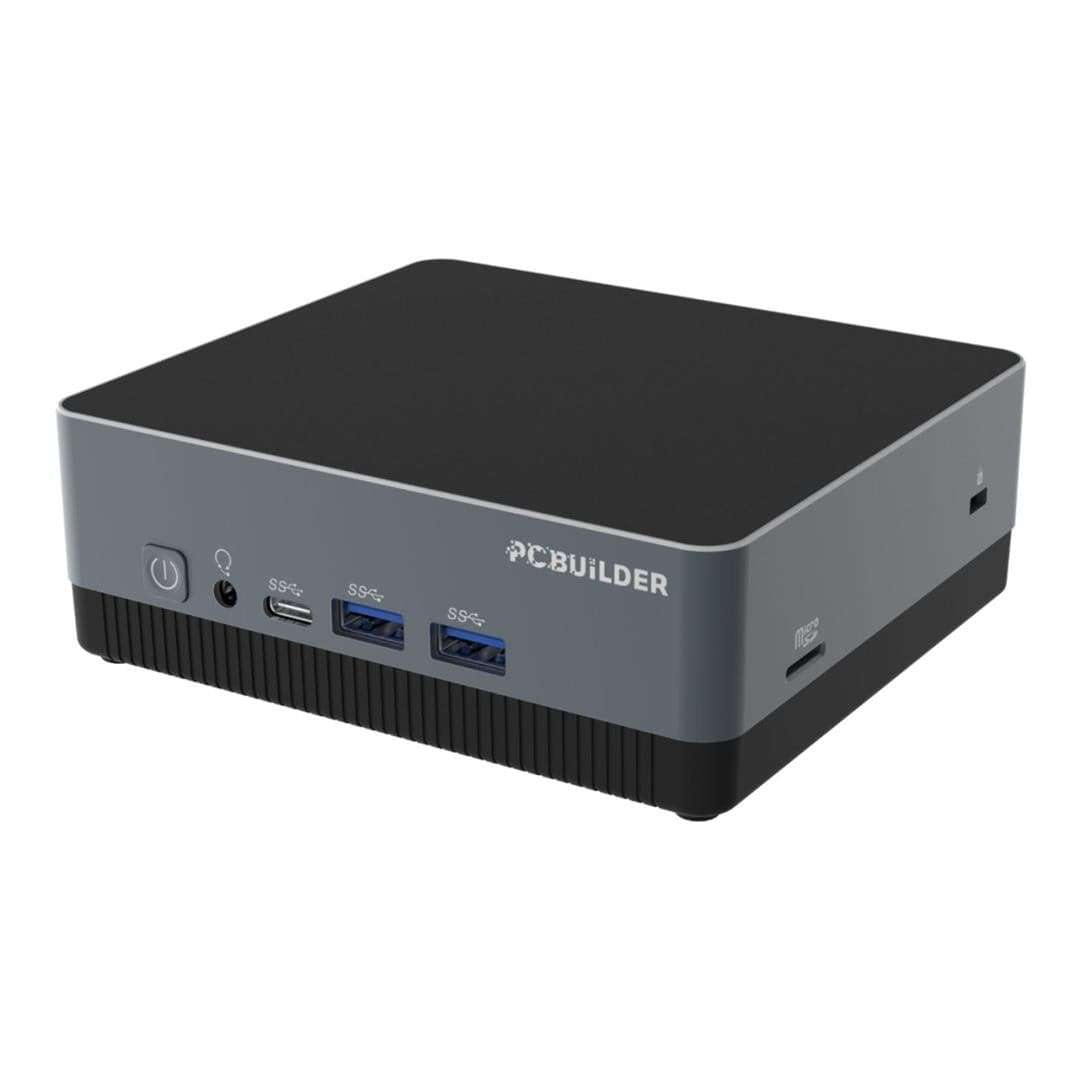 PCBuilder CUBE Mini Desktop PC - Intel N100 128GB SSD 4GB RAM Win 11 Home