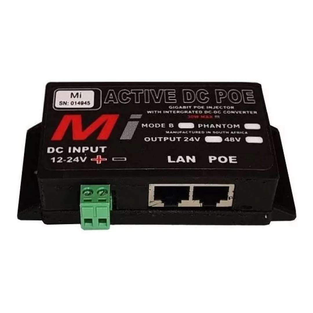 Micro Instruments Gb DC 24V in 48V out 30W Max PoE Injector POE(12-24)-48