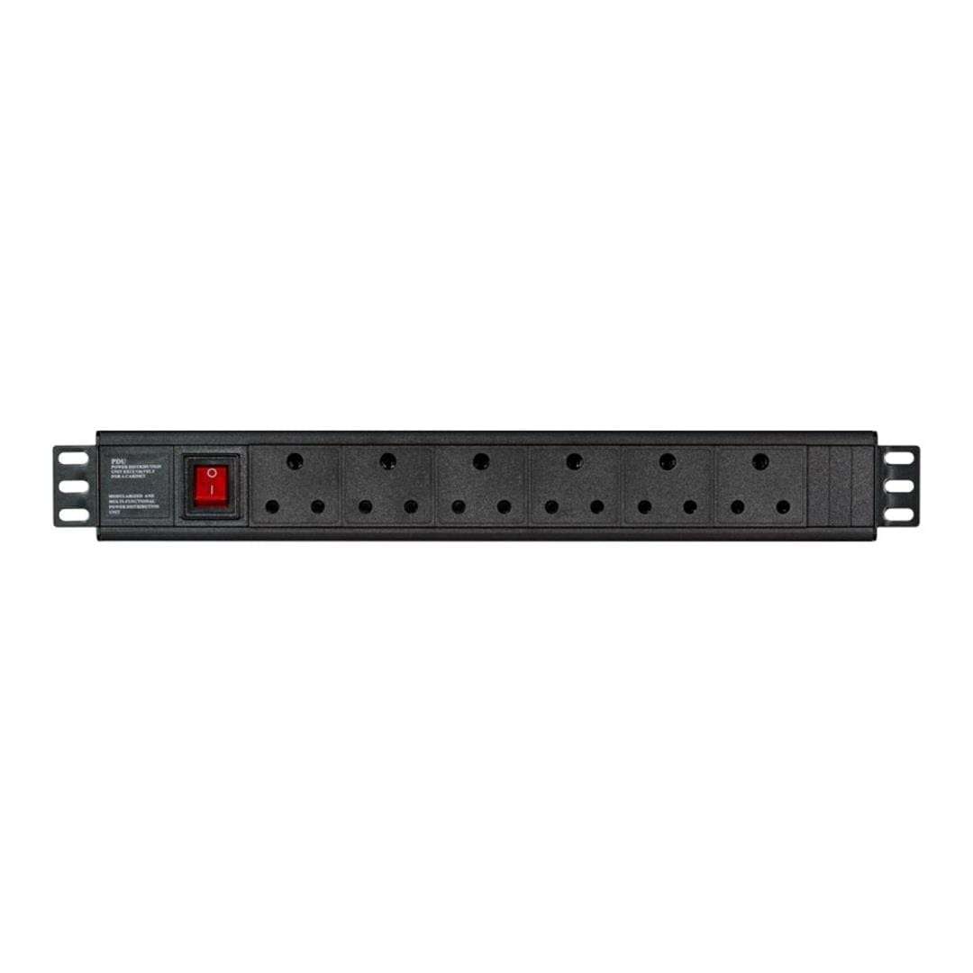 LinkQnet 6-port PDU Cross Brace Multiplug PWR-MP-6P-C13C14-MET