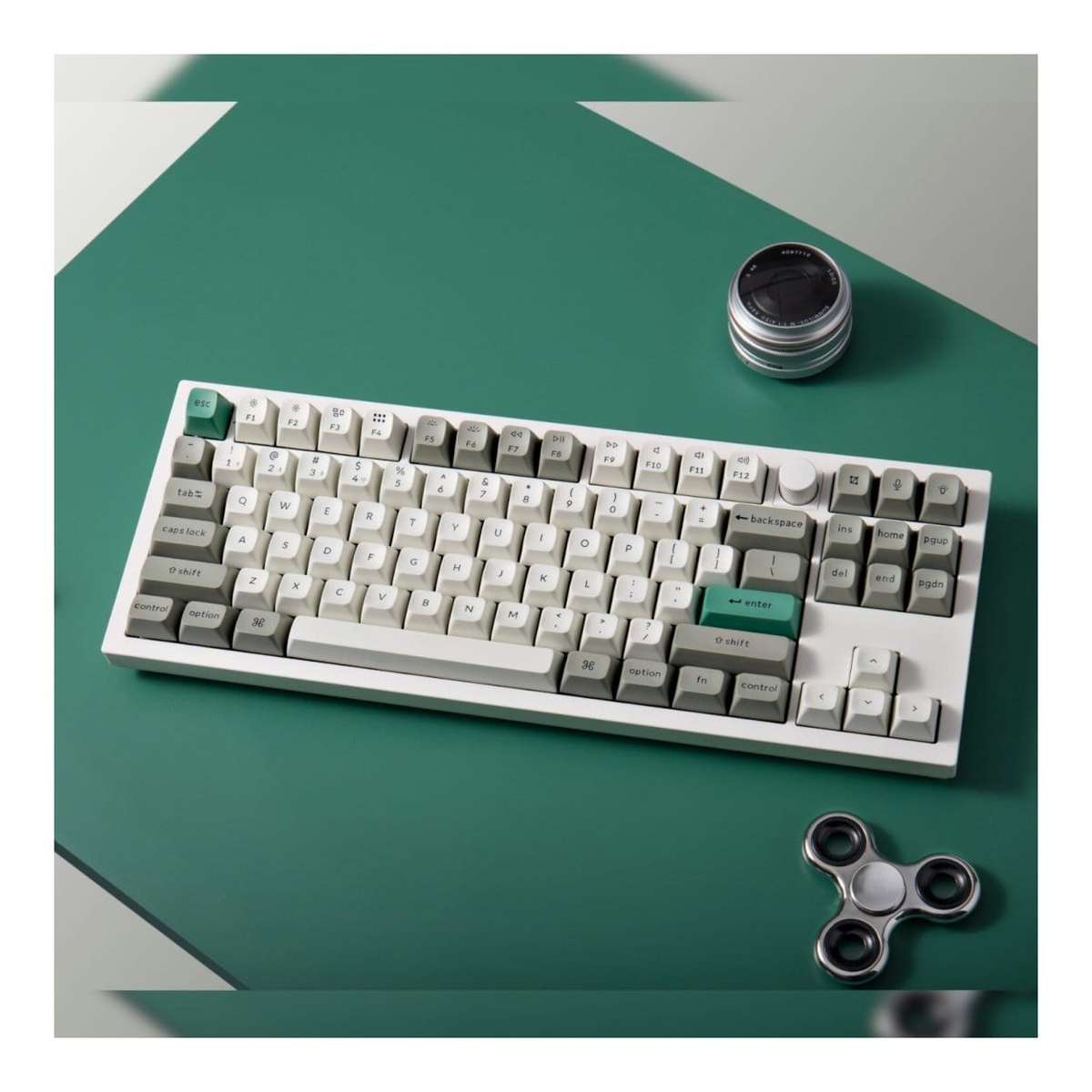 KeyChron Q3 Max QMK/VIA Wireless Custom Mechanical Keyboard - Shell White Q3M-P1