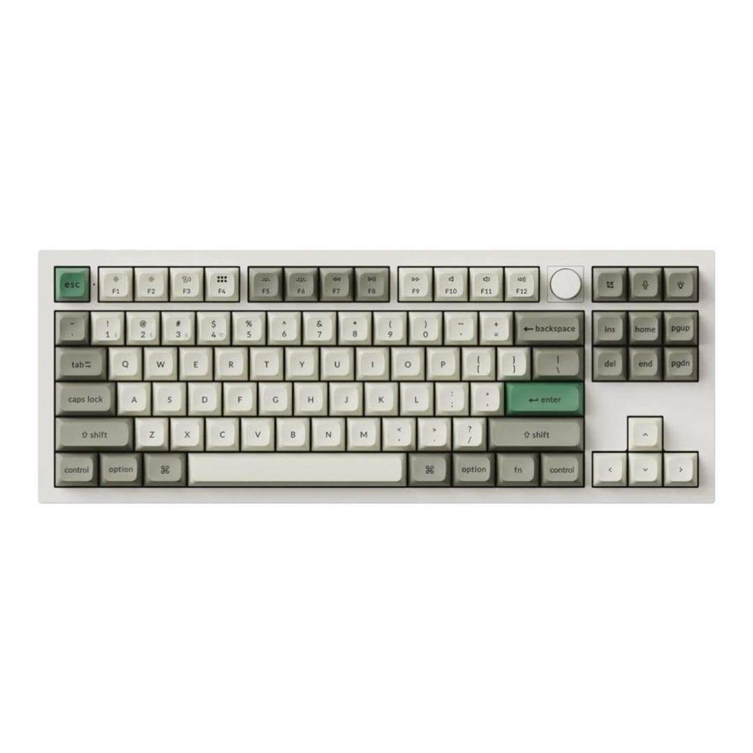 KeyChron Q3 Max QMK/VIA Wireless Custom Mechanical Keyboard - Shell White Q3M-P1