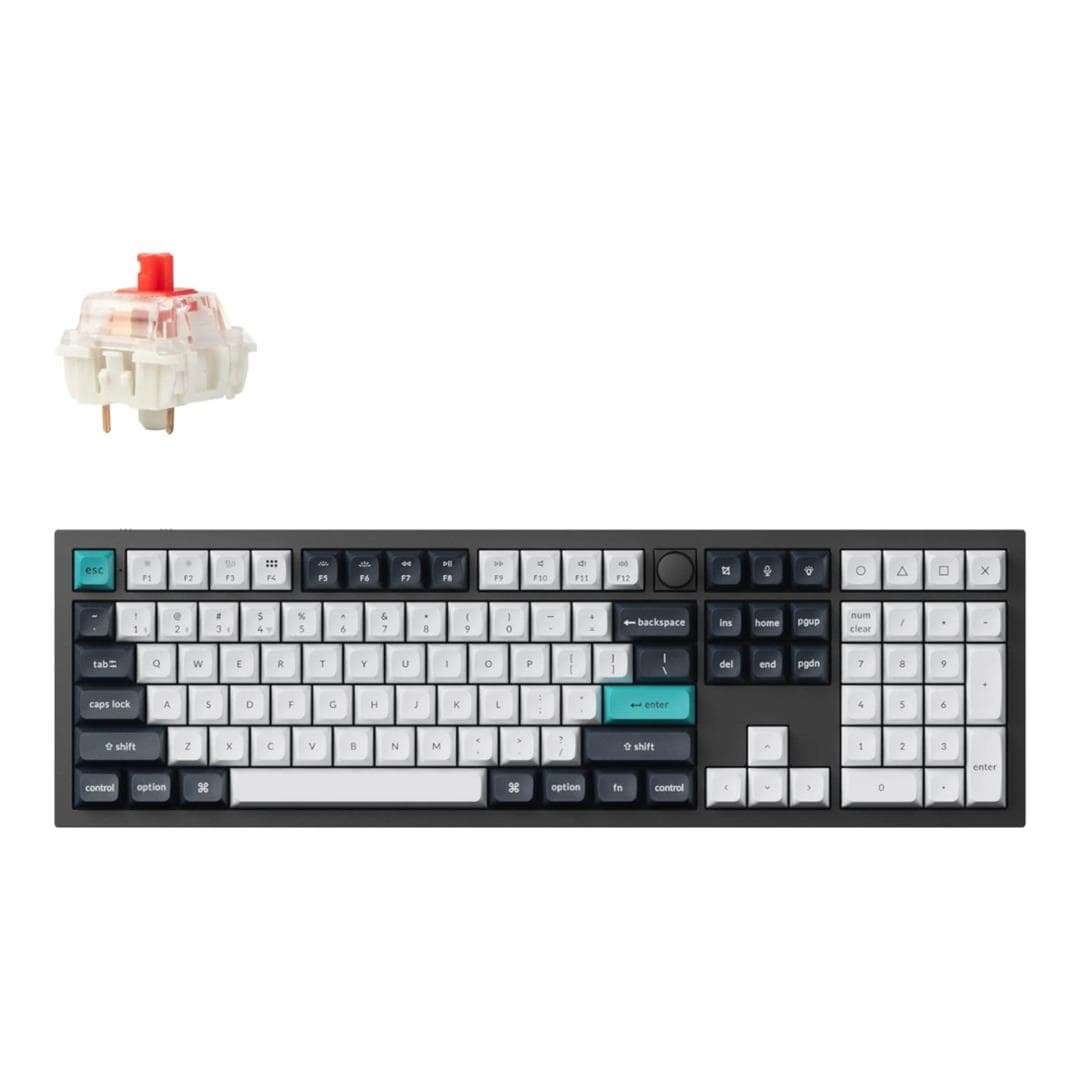Keychron Q6 MAX Red Switch Hot-Swap Gateron Jupiter RGB Wireless Keyboard Black Q6M-M1