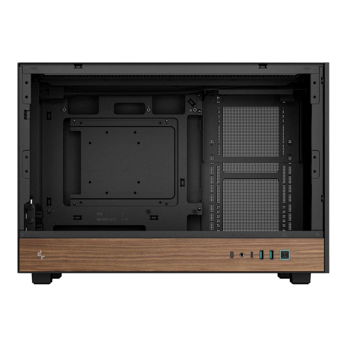 DeepCool CH260 Wood Micro-ATX Gaming PC Case Black R-CH260-BKNWM0-G-1