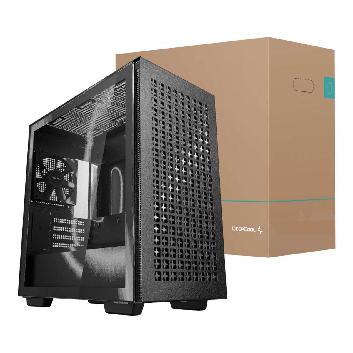 DeepCool CH370 Micro-ATX Gaming PC Case Black R-CH370-BKAGM1-E-1