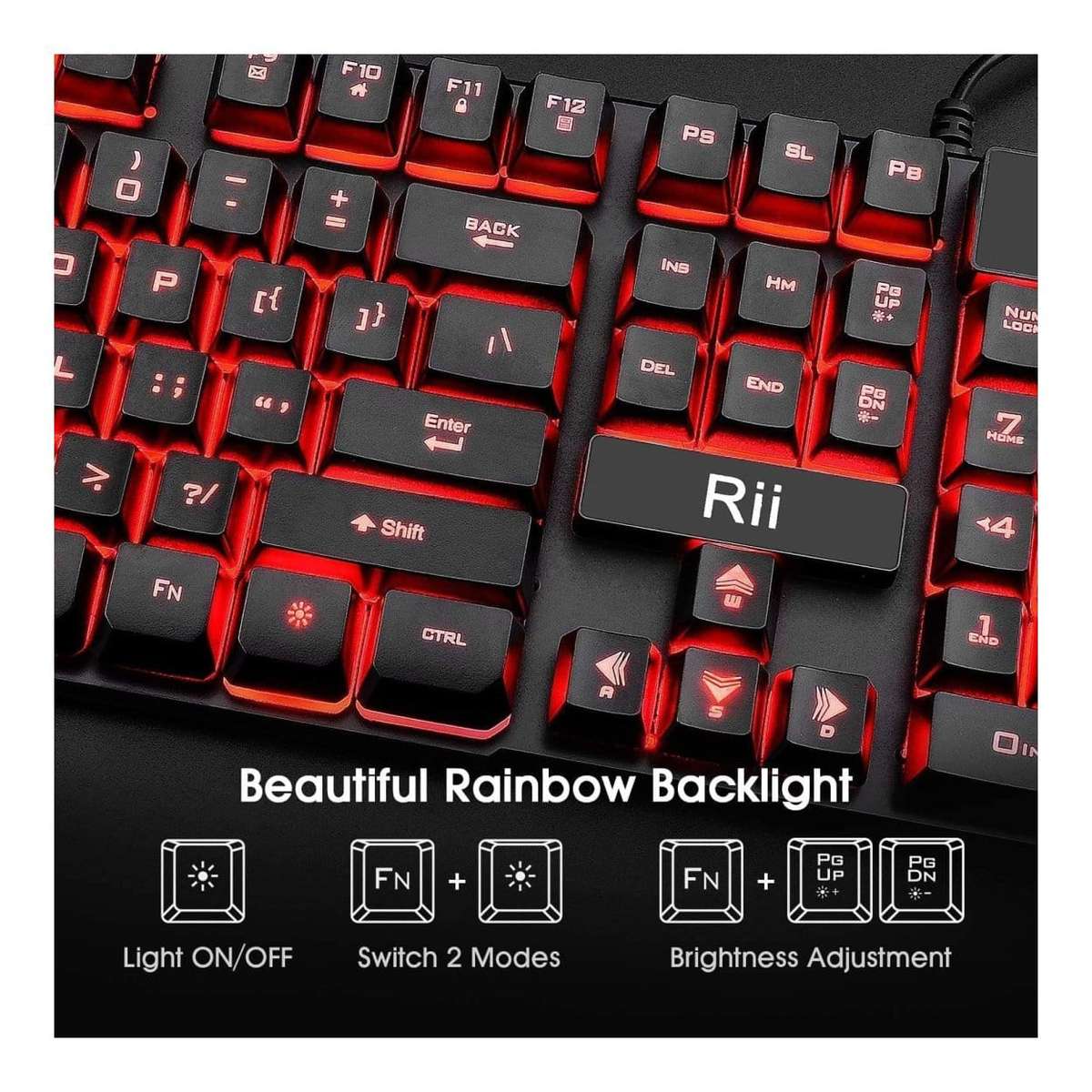 RII RK108 Wired Gaming Keyboard and Mouse Combo