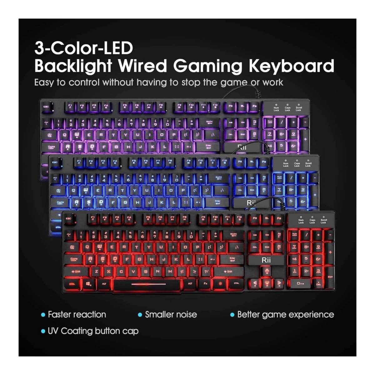 RII RK108 Wired Gaming Keyboard and Mouse Combo