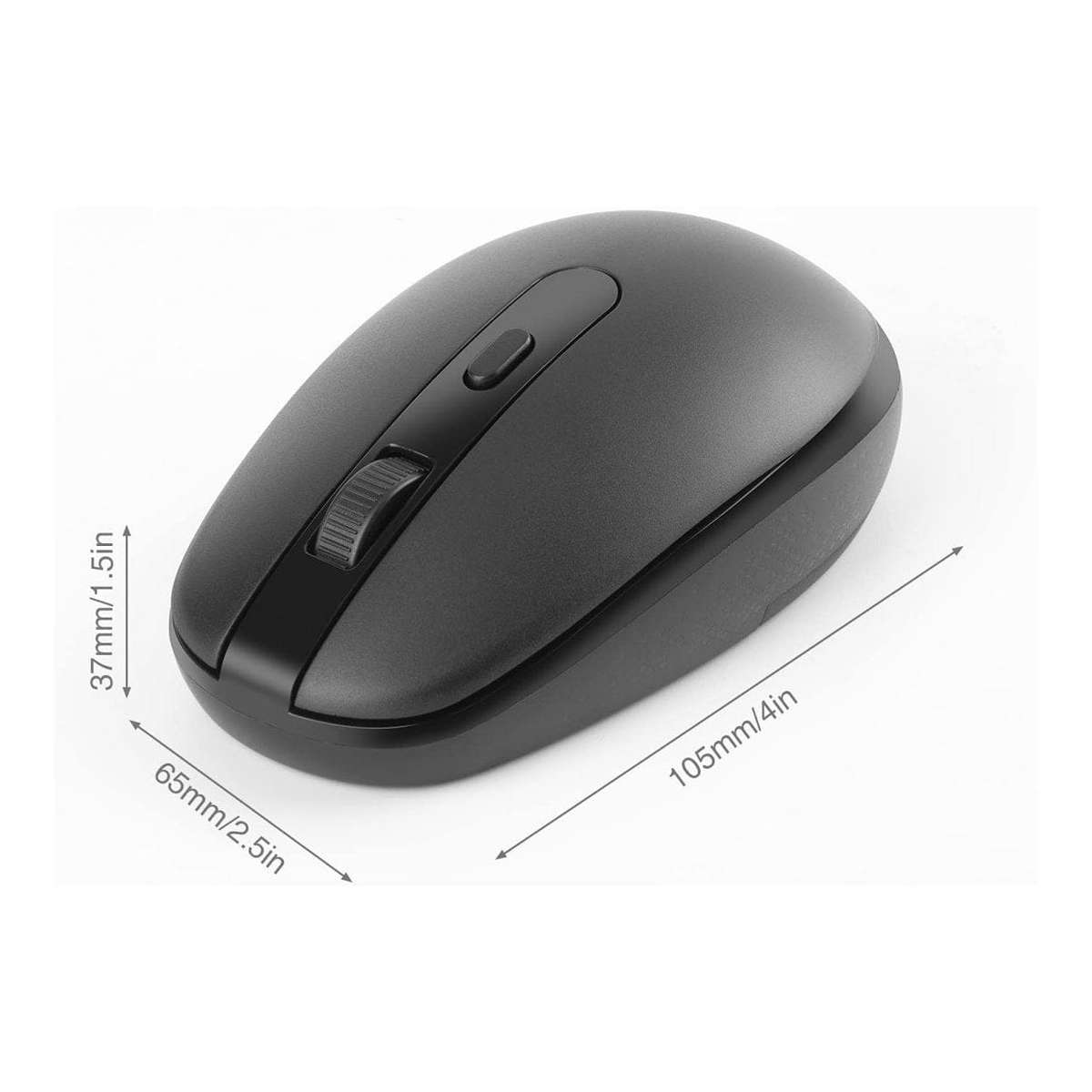 RII RM700-BLK Silent 2.4G Wireless Mouse Black