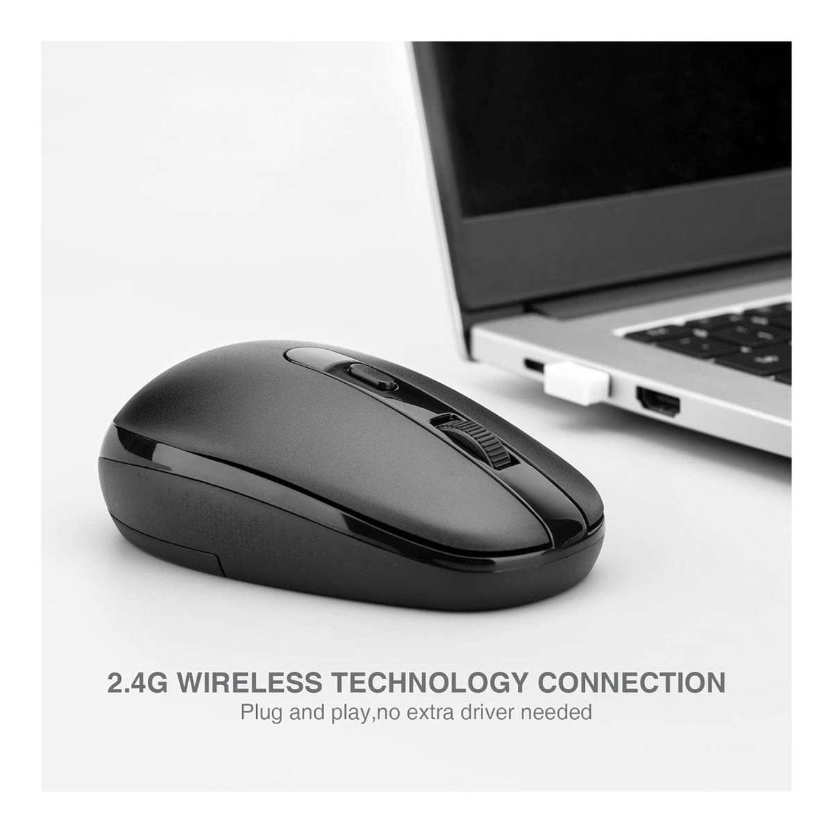 RII RM700-BLK Silent 2.4G Wireless Mouse Black