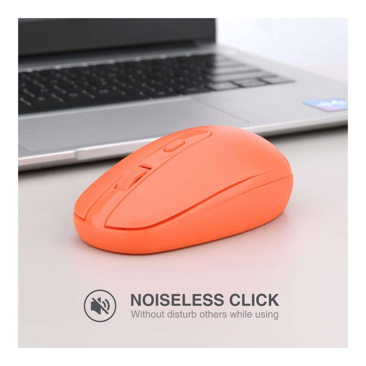 Rii RM700 Soft Click Wireless Mouse with Nano USB Receiver Orange RM700-ORN