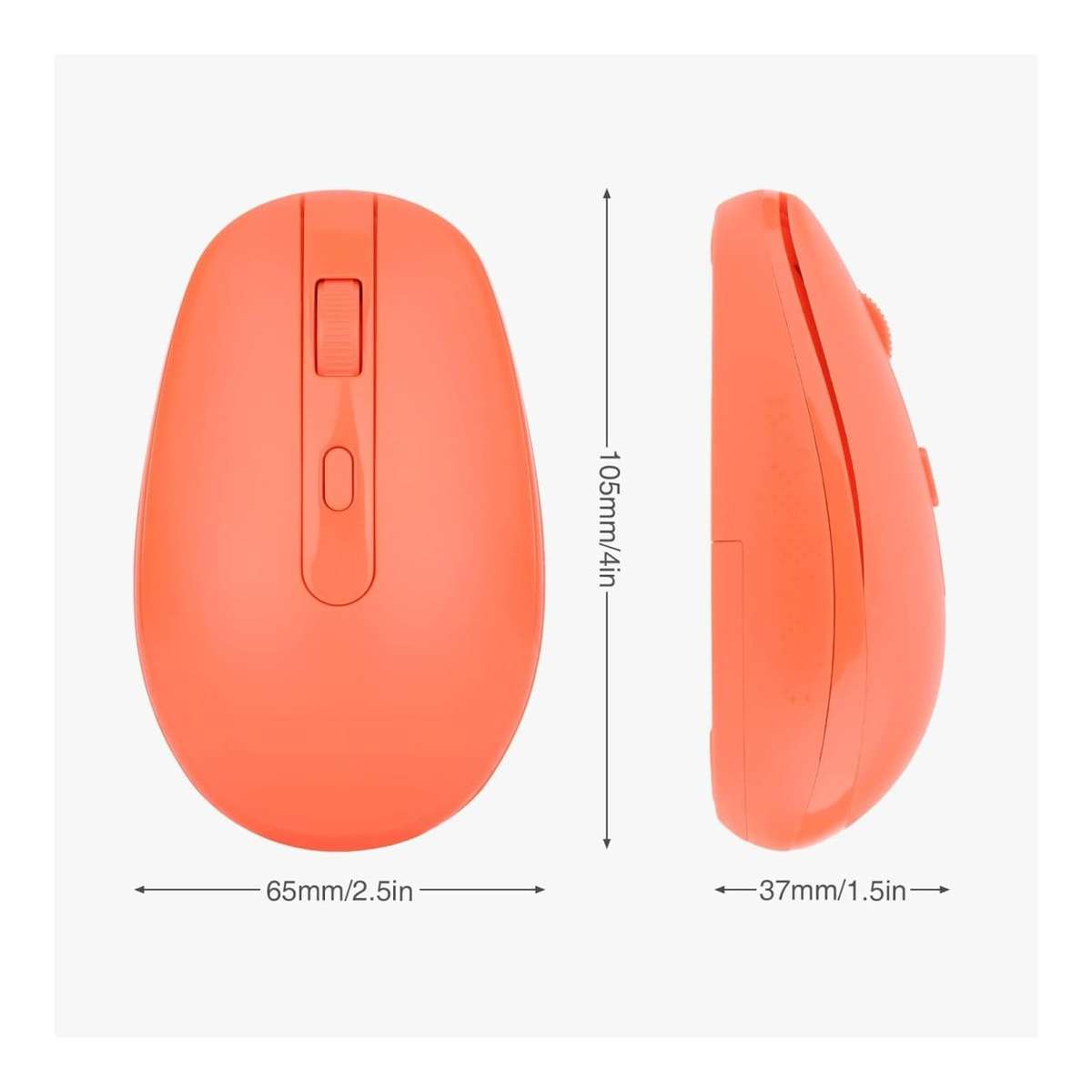 Rii RM700 Soft Click Wireless Mouse with Nano USB Receiver Orange RM700-ORN