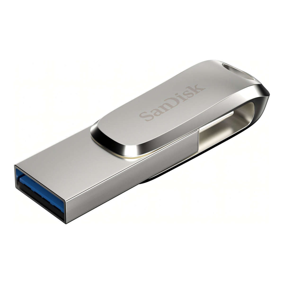 SanDisk Ultra Dual Drive Luxe 128GB Silver USB-C Flash Drive SDDDC4-128G-G46